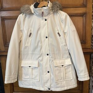 Like New Tommy Hilfiger White Hooded XL Winter Coat